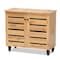 Baxton Studio Gisela Modern and Contemporary Oak Brown Finished Wood 2-Door Shoe Storage Cabinet 189-11993-ZORO - alternate 7